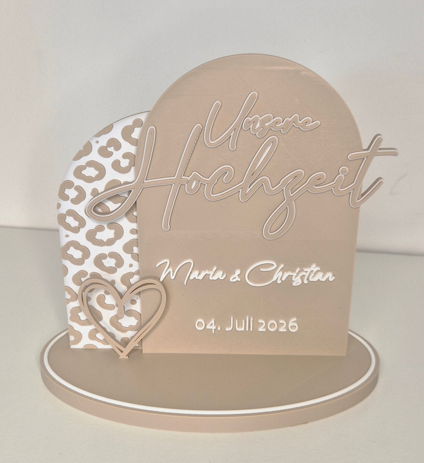 Aufsteller "Unsere Hochzeit" personalisiert