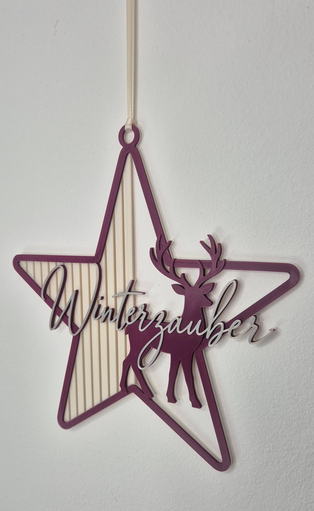 Stern zum Hängen Winterzauber