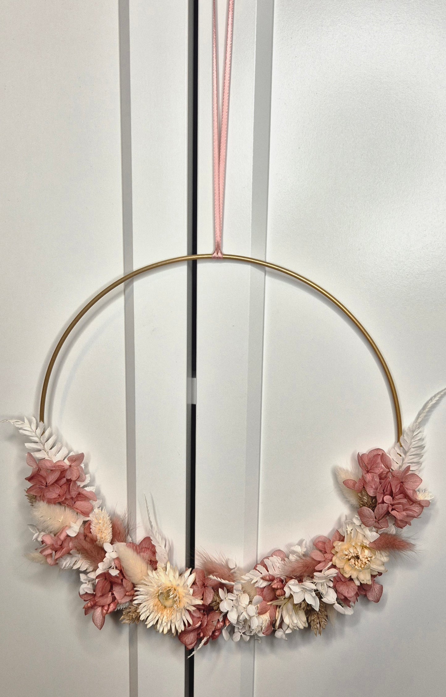 Flower-Hoop Cremé-Altrosa