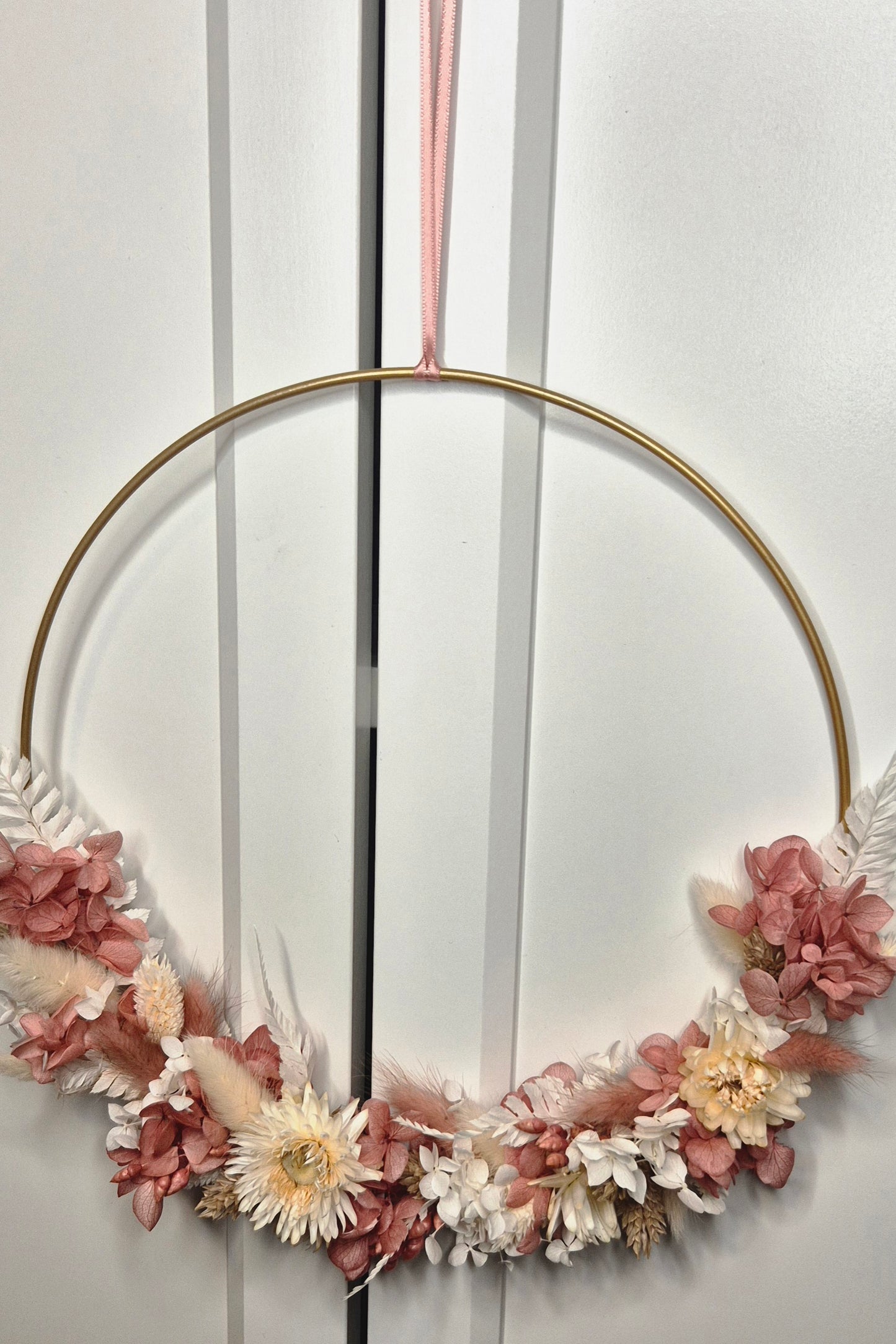Flower-Hoop Cremé-Altrosa