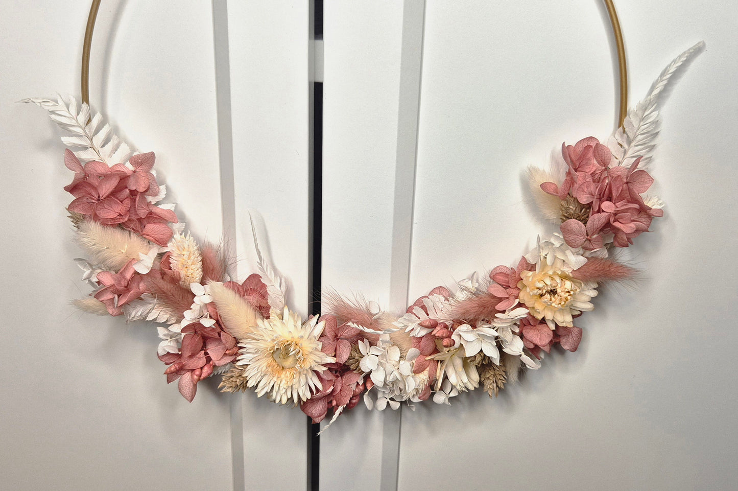 Flower-Hoop Cremé-Altrosa